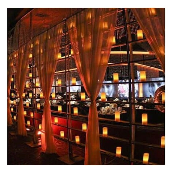Candle Wall 5′ X 10′ – No Drape – Gold | Rental