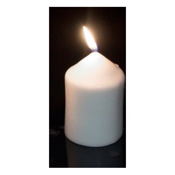 Brite Wick Dome Top Press Unscented Slim Pillar Candle 3″ – White | Rental