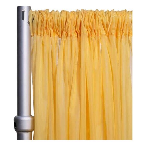*fr* 10ft Wide Sheer Voile Curtain Panel by Eastern Mills W/ 4″ Pockets – Butter Yellow | Rental