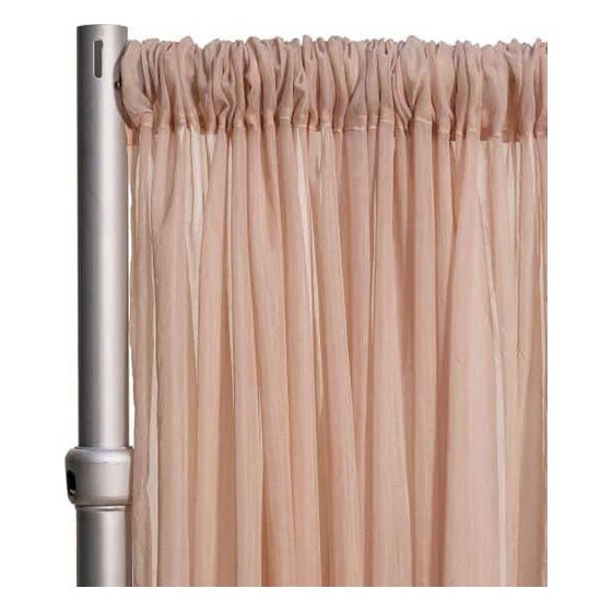 *fr* 10ft Wide Sheer Voile Curtain Panel by Eastern Mills W/ 4″ Pockets – Dark Blush | Rental