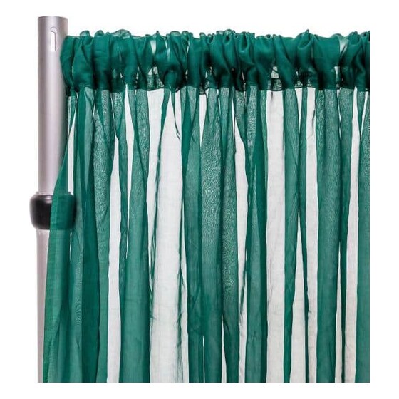 *fr* 10ft Wide Sheer Voile Curtain Panel by Eastern Mills W/ 4″ Pockets – Emerald | Rental