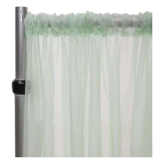 *fr* 10ft Wide Sheer Voile Curtain Panel by Eastern Mills W/ 4″ Pockets – Hint of Mint | Rental
