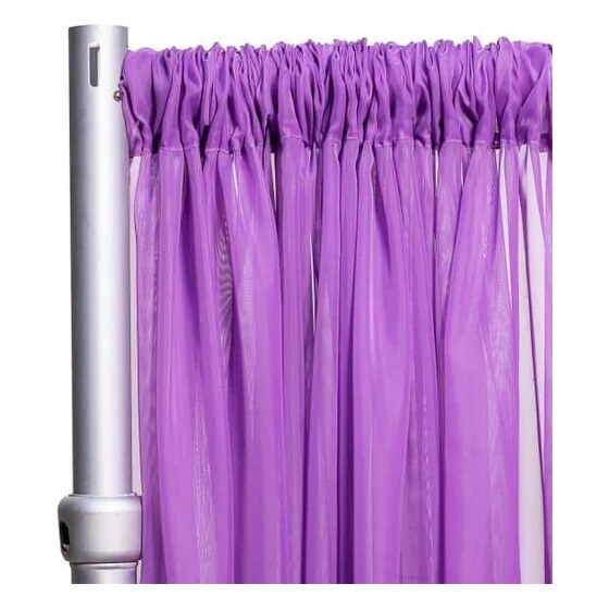*fr* 10ft Wide Sheer Voile Curtain Panel by Eastern Mills W/ 4″ Pockets – Lavender | Rental