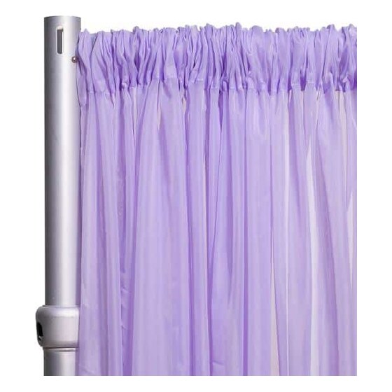 *fr* 10ft Wide Sheer Voile Curtain Panel by Eastern Mills W/ 4″ Pockets – Lilac | Rental