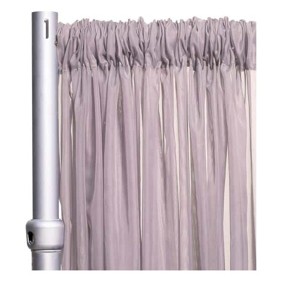 *fr* 10ft Wide Sheer Voile Curtain Panel by Eastern Mills W/ 4″ Pockets – Grey Lavender | Rental