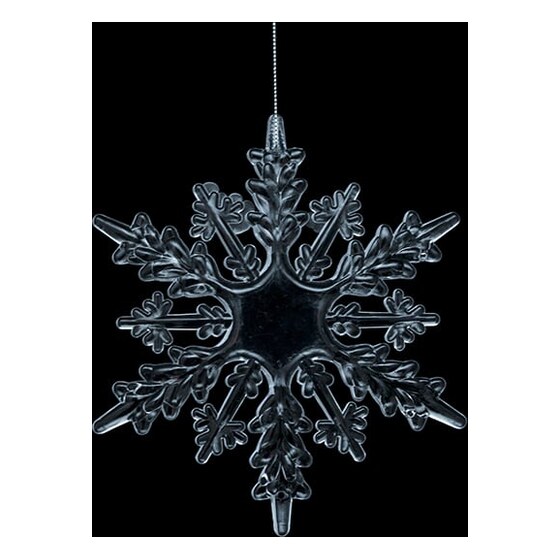 6″ Acrylic 6 Point Snowflake Ornaments-set of 6 | Rental