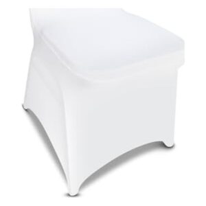 Lgjiaojiao 100 Pieces White Chair Covers - Versatile Stretch Polyester Spandex Dining Chair Slipcovers for Dining, Party, Wedding, Banquet, and More | Rental