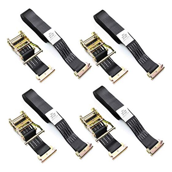 (pack of 4) 2 Inch X 20 Feet E Track Fitting Ratchet Tie Down Strap | Rental
