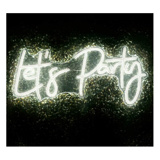 Lets Party Neon Sign 73 Cm X 29 Cm | Rental