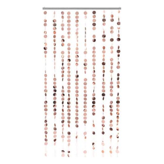 “spangles” Pvc Circles Beaded Curtain- Rose Gold | Rental