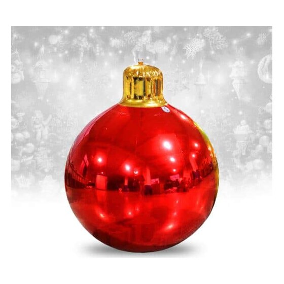 Red Giant Inflatable Christmas Ornament – Maxorb™ Holiday Event Decor – Commercial Installation Sizes | Rental