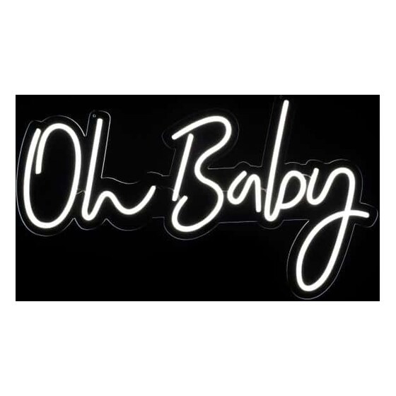 “oh Baby” Neon Light Sign With Hanging Chain 26″ | Rental