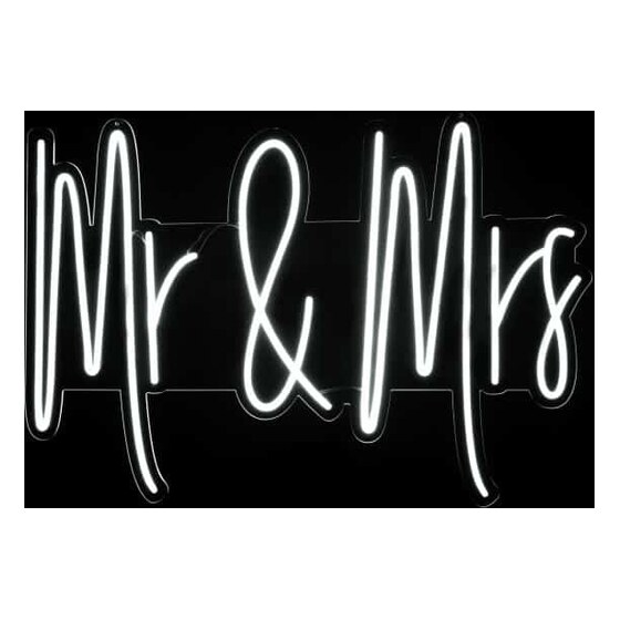 “mr & Mrs” Neon Light Sign With Hanging Chain 33″ | Rental