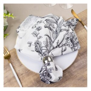 Polyester | 1/2" Gingham Checkered 20" x 20" Napkin - Black & White | Rental