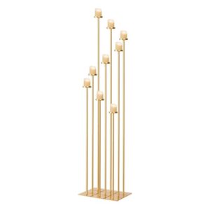 Floor Candelabra Tall 9 Arm Candle Holders for Wedding Centerpiece, 60" Black Metal Candlestick for Pillar Tealight Candles for Party Ceremony Aisle Reception : Home & Kitchen | Rental