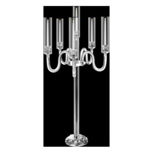 6 Arm Acrylic Candle Holder for Tables, Acrylic Candelabra Centerpieces for Taper LED Candles, 37.4 in Tall Candlestick Holder for Table Centerpiece Wedding Home Decor : Home & Kitchen | Rental