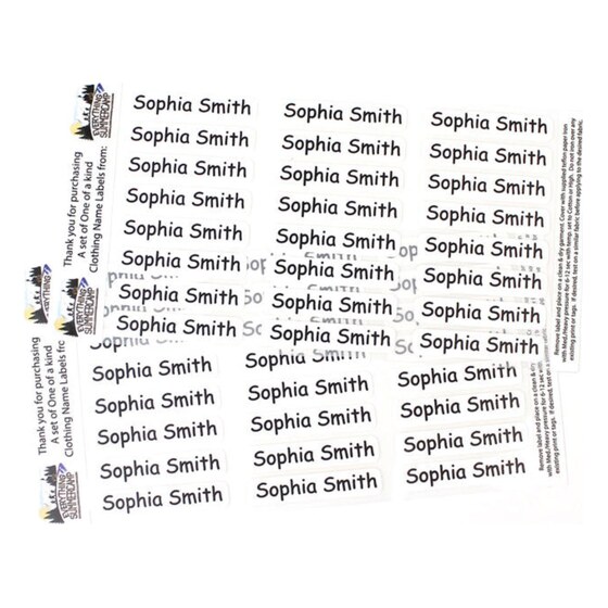 Basic Iron-on Clothing Name Labels | Rental