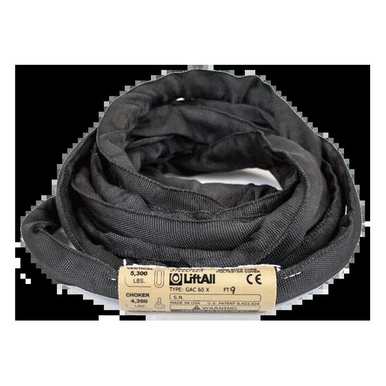 Black Polyester Steelflex Round Sling – 3 Ft | Rental