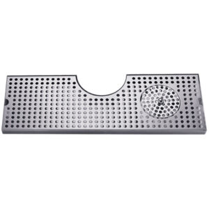 MicroMatic 24" Stainless Steel Surface Mount Drip Tray with Glass Rinser