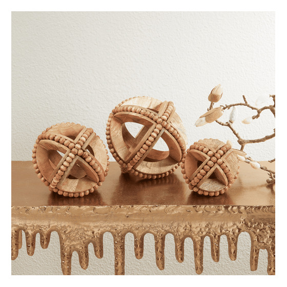 Ha648 Wooden Beaded Orb | Rental